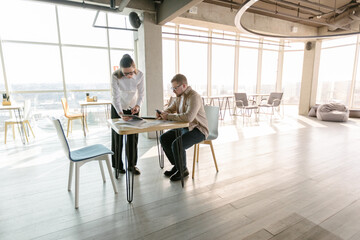 office workers working together