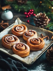 Cinnamon Buns on Table
