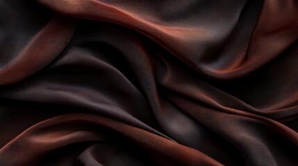 Obraz premium Brown fabric folds create soft curves. Backdrop for websites or product displays