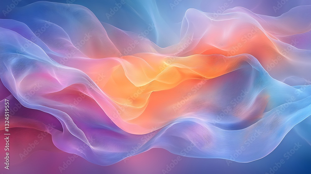 Poster Abstract Flowing Fabric Texture Background