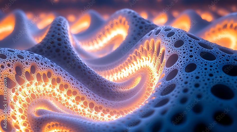 Aufkleber abstract fractal pattern glowing texture background