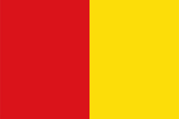 Fototapeta premium Vector image of the flag of the city of Liege, featuring accurate proportions and official colors.