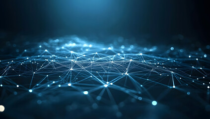 Futuristic Blue Technology Circuit Background for Digital Design