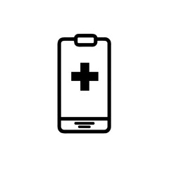 Simple Remote Consultation Telemedicine Icon   