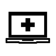 Fototapeta premium Simple Remote Consultation Telemedicine Icon 