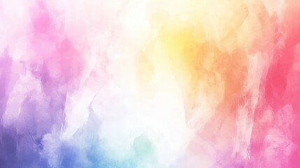 Rainbow watercolor banner background on white. Pure vibrant watercolor colors. Creative paint gradients,