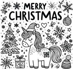 Unicorn SVG, Christmas Kids SVG