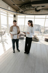 office workers working together