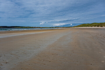 Burn of Midsand Nature Reserve at Dunnet Beach. beautiful white sand beach , Northen Scotland