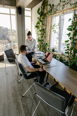 office workers working together