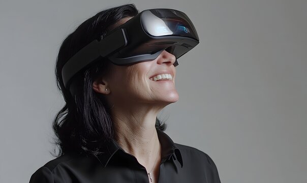 Businesswoman Leading Virtual Reality Training for Remote Team