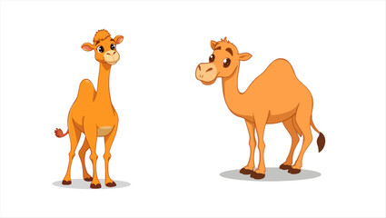Obraz premium Camel Animal Cartoon Character vector