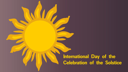 Fototapeta premium International Day of the Celebration of the Solstice