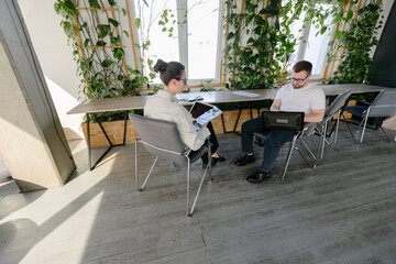 office workers working together