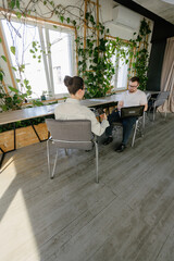 office workers working together