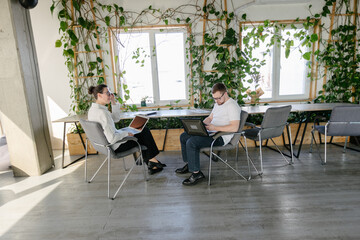 Office workers working togather
