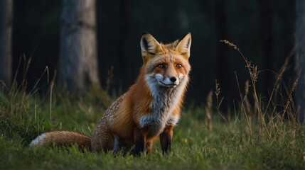 Fototapeta premium Vibrant Fox In the Wilderness