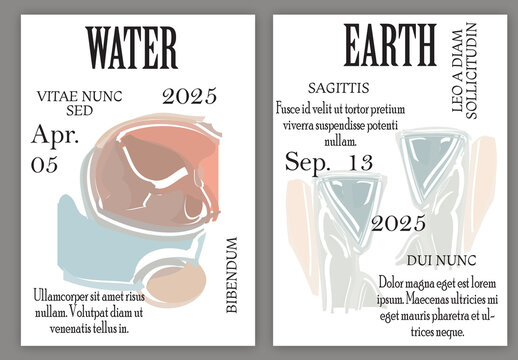Flyer A4 Abstract Shape on White Background