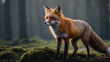 Fototapeta premium Vibrant Fox On the Horizon