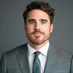 Professional man in a suit with a confident expression.