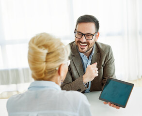 business meeting businessman office teamwork contract agreement advisor agent doctor man adult...