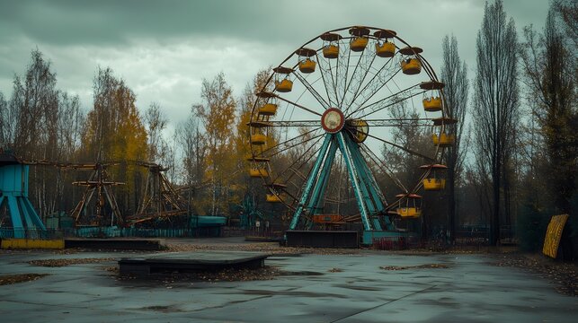 Abandoned Ferris Wheel in Pripyat Amusement Park