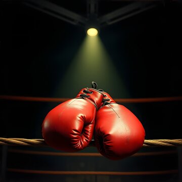 Guantes de boxeo rojos