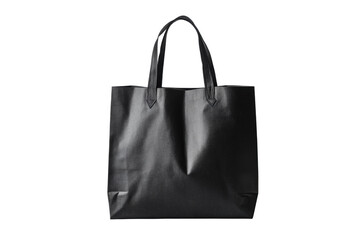 Stylish black tote bag for everyday use, cut out