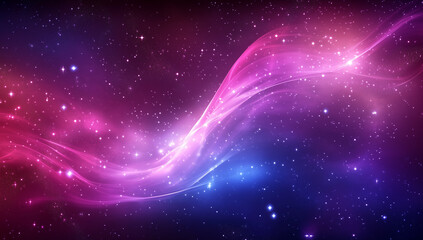 Obraz premium Abstract background with glowing pink and blue waves of light,