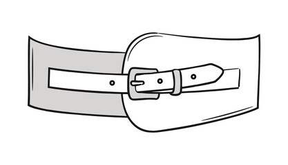 Optical illusion of belt drawing. Vector illustration