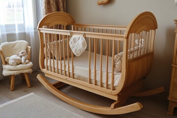 Baby Crib with Bear