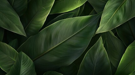 Lush Tropical Leaves Background
