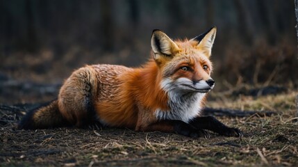 Naklejka premium Ancient Fox At Twilight