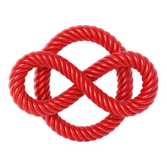 red rope knot symbolizing connection and unity, showcasing intricate design