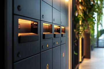 Innovative branded parcel locker system in smart community area Generative AI