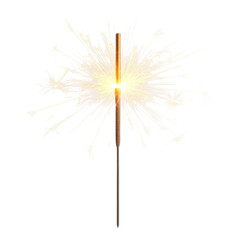 Handheld sparkler emitting bright sparks for celebrations and festivities
