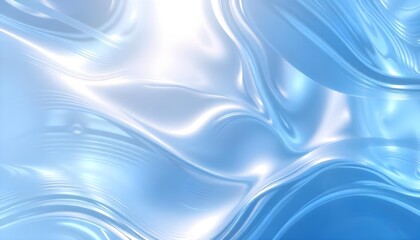 Obraz premium Abstract Blue and White Liquid with Wavy Patterns