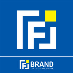 Square Letter F Ascent Elation Vector Logo