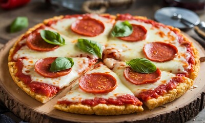 Keto Pepperoni Pizza with Cheese and Low-Carb Crust &ndash; Easy and Delicious Recipe