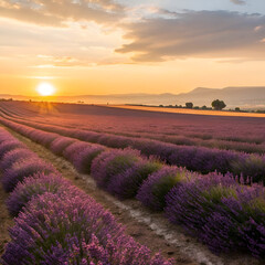 Obraz premium lavender field in provence france