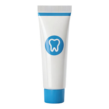 Essential dental care with 3D toothpaste tube icon for oral hygiene