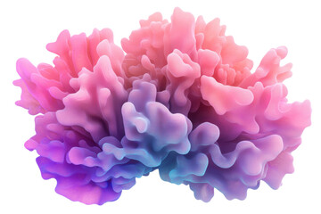 Fototapeta premium Vibrant abstract coral formation, cut out