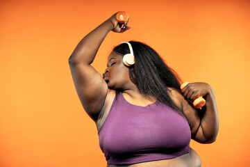 Young woman making pilates and functional training at the gym