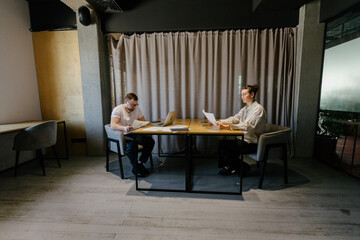 Business people working in office