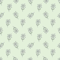 Exotic hand drawn flowers, seamless patterns with floral for fabric, textiles, clothing, wrapping paper, cover, banner, home decor, abstract backgrounds. Vector illustration.