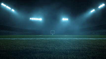 Abstract football background with place for the text on dark background. Football championship vector illustration.