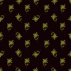 Exotic hand drawn flowers, seamless patterns with floral for fabric, textiles, clothing, wrapping paper, cover, banner, home decor, abstract backgrounds. Vector illustration.