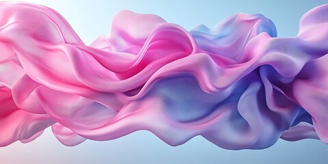 Obraz premium Pink & blue fabric swirl, abstract art