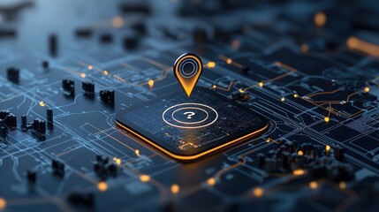 A complex and interconnected visualization of a global positioning system showcasing the intricate network of signals data