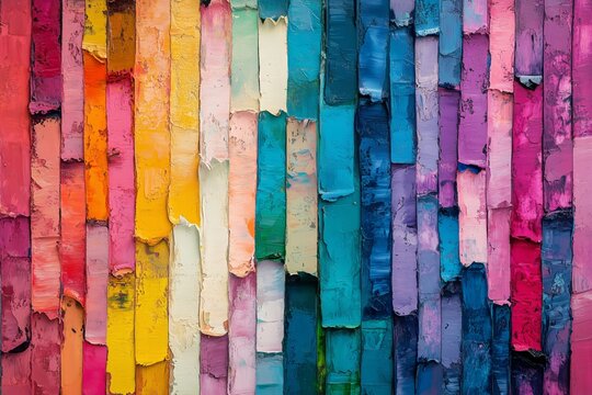 Vibrant Abstract Paint Textured Wall With Various Colors in Rich Tones and Dynamic Arrangements